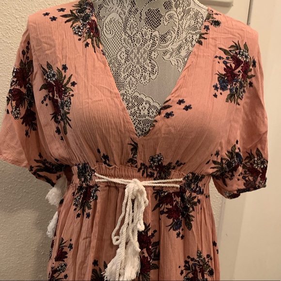 Pink flower long dress - Picture 1 of 6